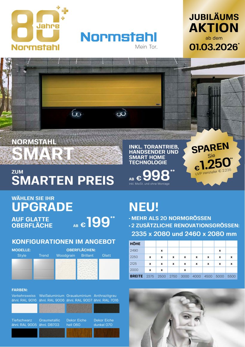 Smart Garagentor zum smarten Preis.